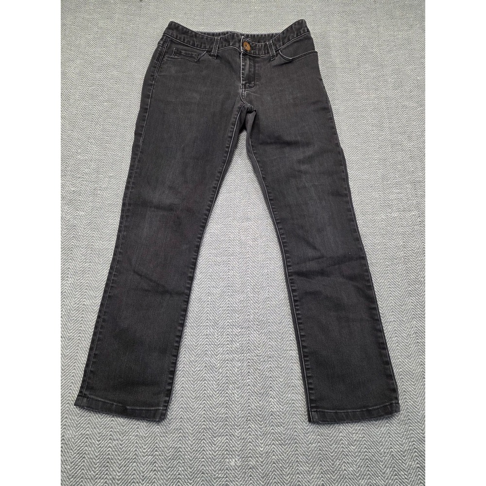 Banana Republic Womens Skinny Jeans Faded Black Denim Size 26 Mid Rise Stretch